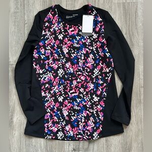 Under Armour Black and Pink Long Sleeve ColdGear Top Sz YL